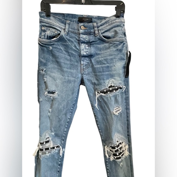 Amiri MX1 Leather Playboy Jeans Size:30 - Picture 2 of 12